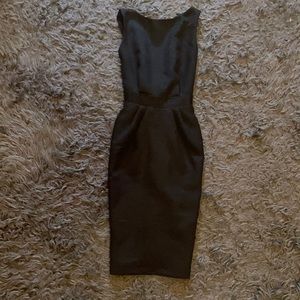 Apron Style Black Dress